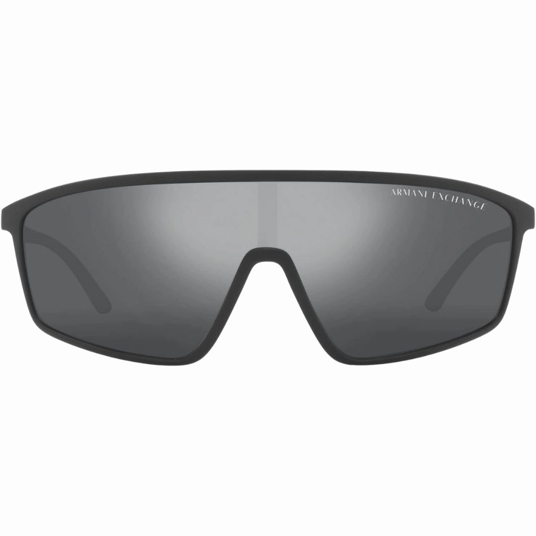 Armani Exchange Grey Mirrored Lens Black Sunglasses