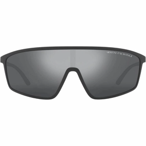 Armani Exchange Grey Mirrored Lens Black Sunglasses