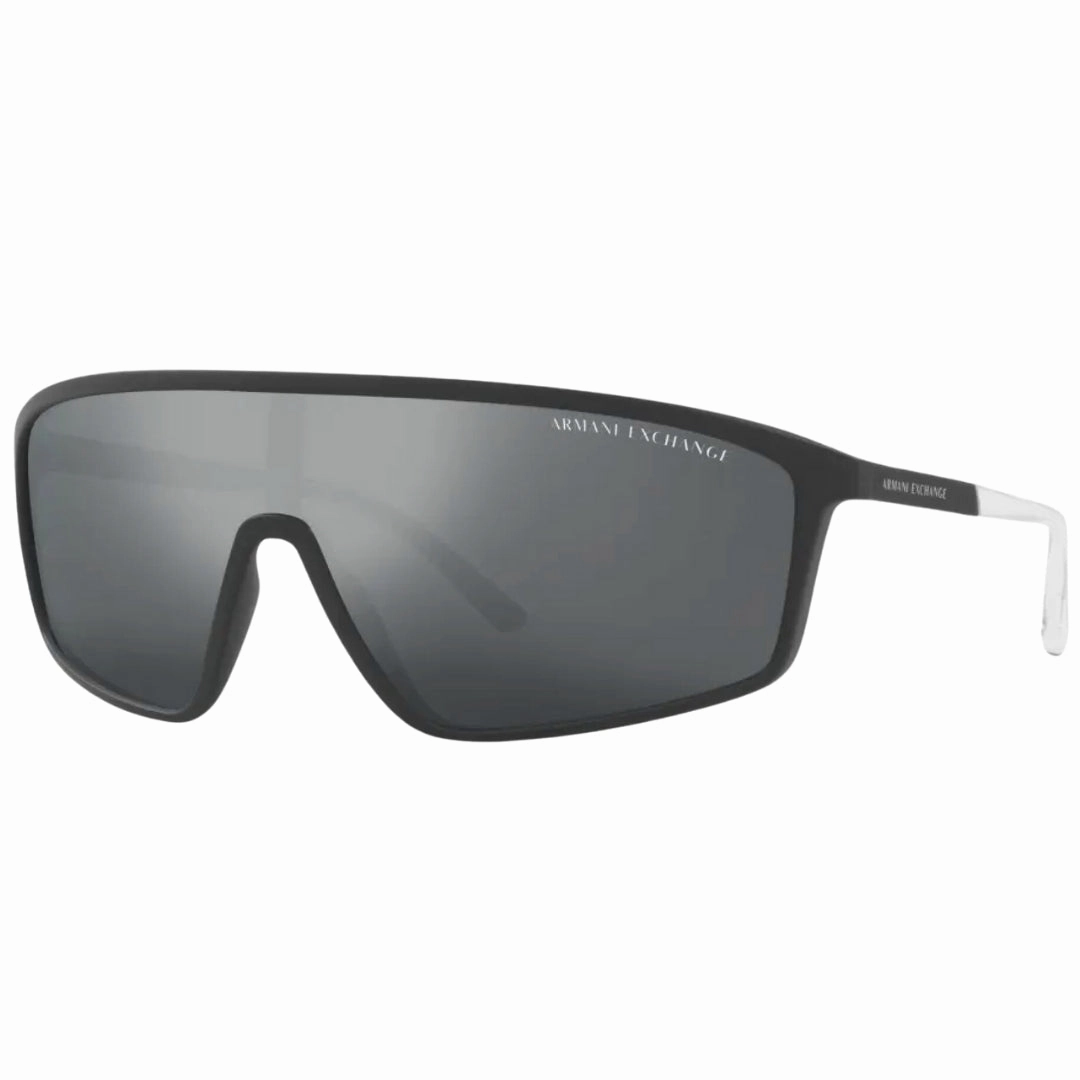 Armani Exchange Grey Mirrored Lens Black Sunglasses