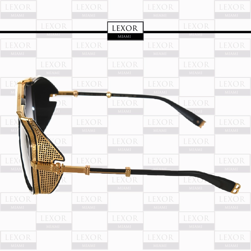 Balmain O.R. BPS-104A 59 Gold Black Unisex Sunglasses