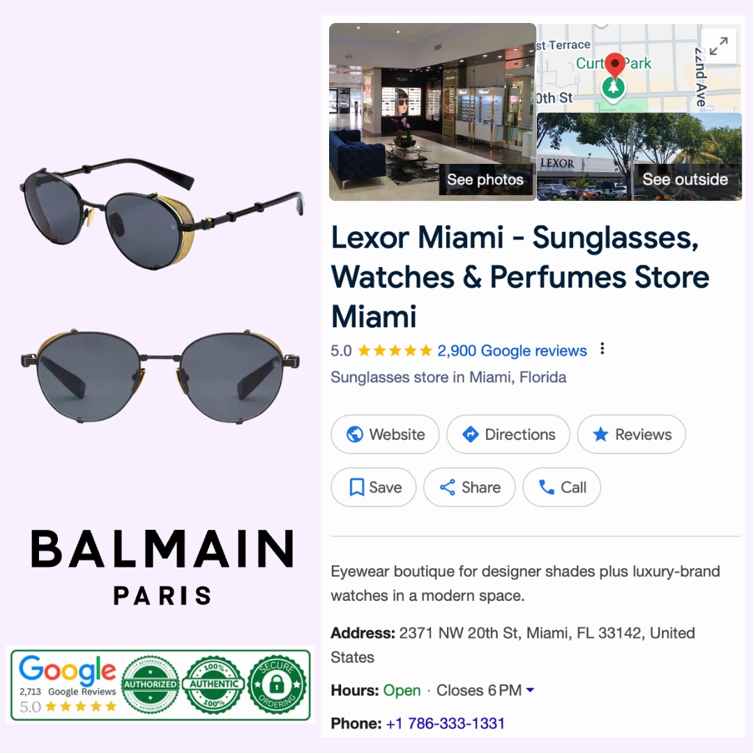 Balmain Sunglasses BRIGADE - I BPS-110D-52 Unisex