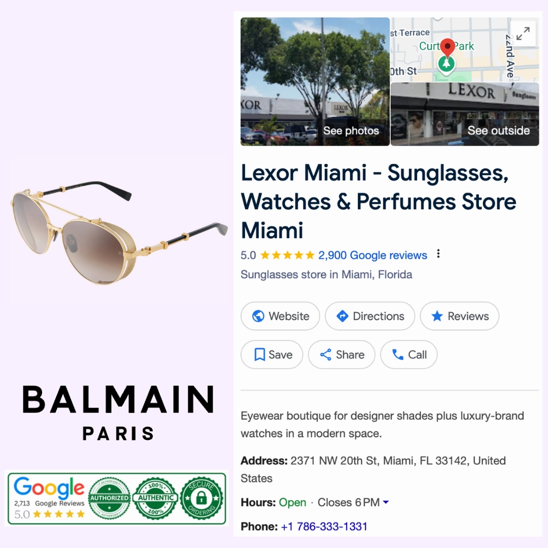 Balmain Sunglasses BRIGADE-II BPS-111A-60 Unisex