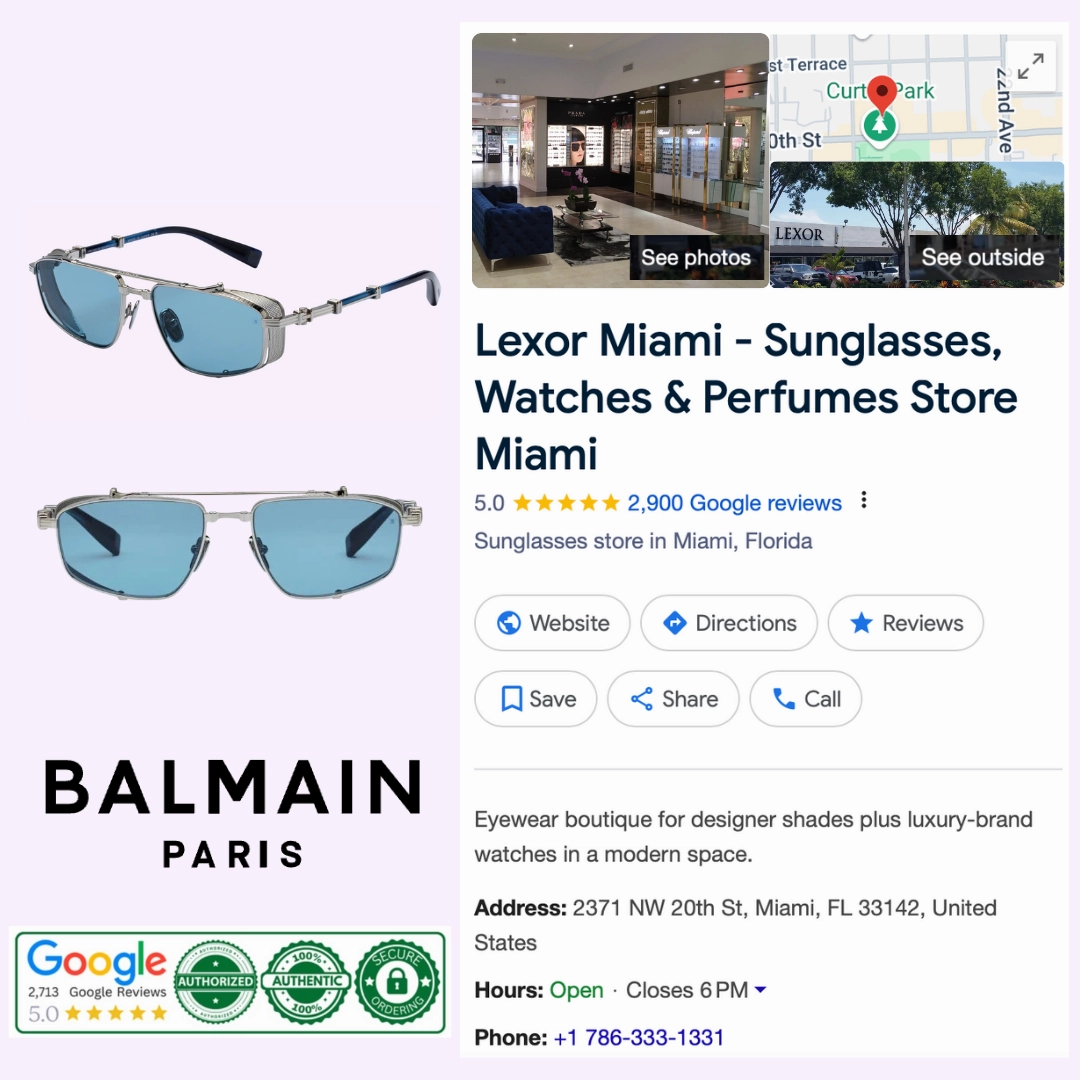 Balmain Sunglasses BRIGADE-V BPS-142F-56 Unisex