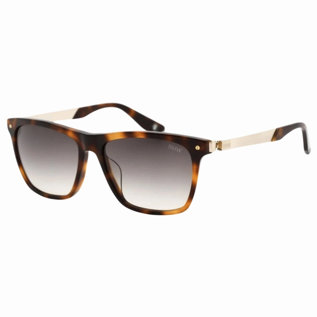 BMW Blonde Havana Framed Gradient Smoked Lens Sunglasses