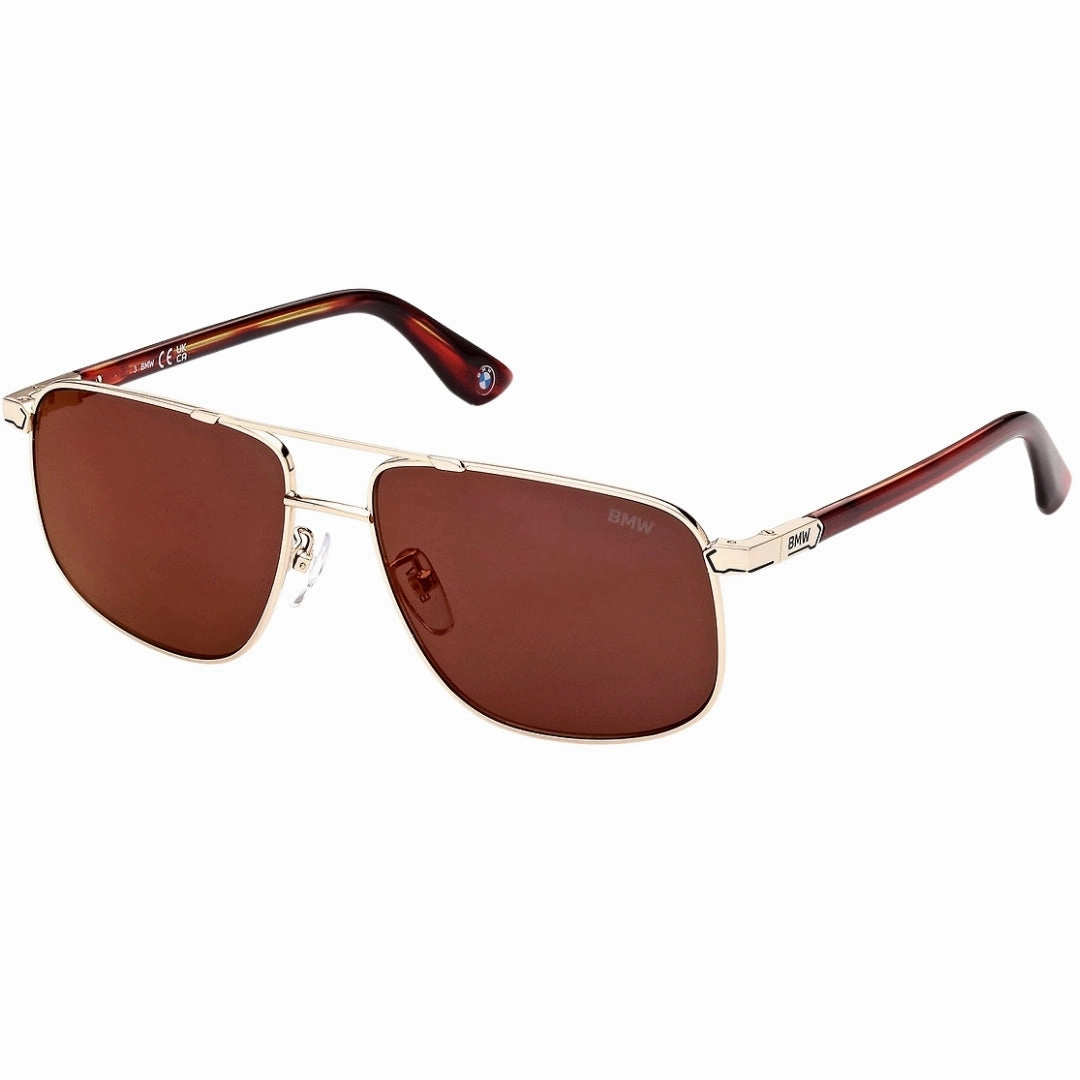 BMW Gold Framed Roviex Mirrored Lens Sunglasses