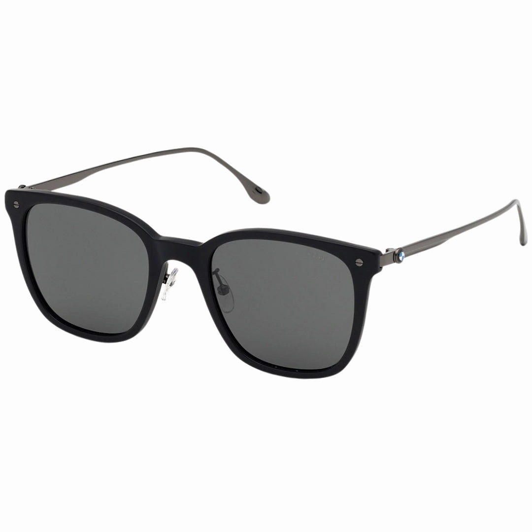 BMW Matte Black Framed Smoke Polarised Lensed Sunglasses