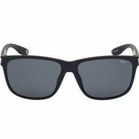 BMW Matte Black Framed Smoke Polarised Lensed Sunglasses