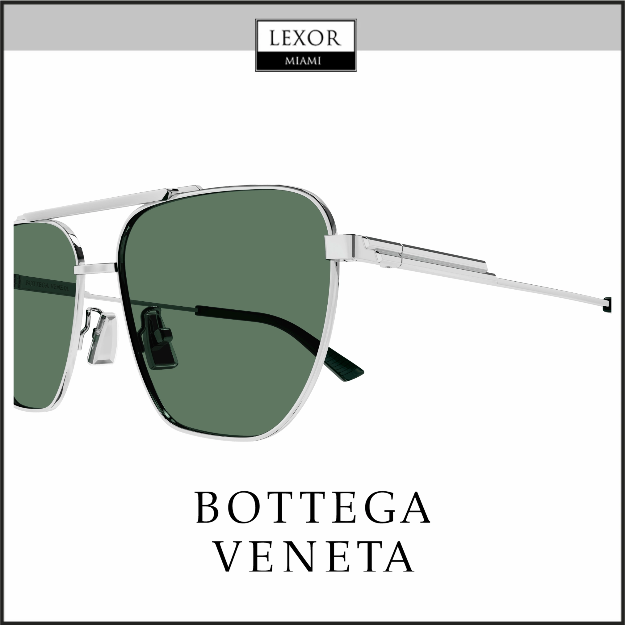 Bottega Veneta BV1236S-003 57 Sunglass MAN METAL