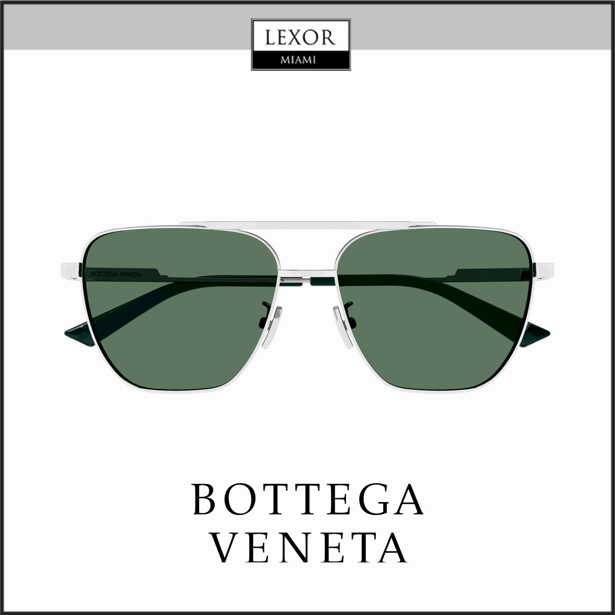 Bottega Veneta BV1236S-003 57 Sunglass MAN METAL