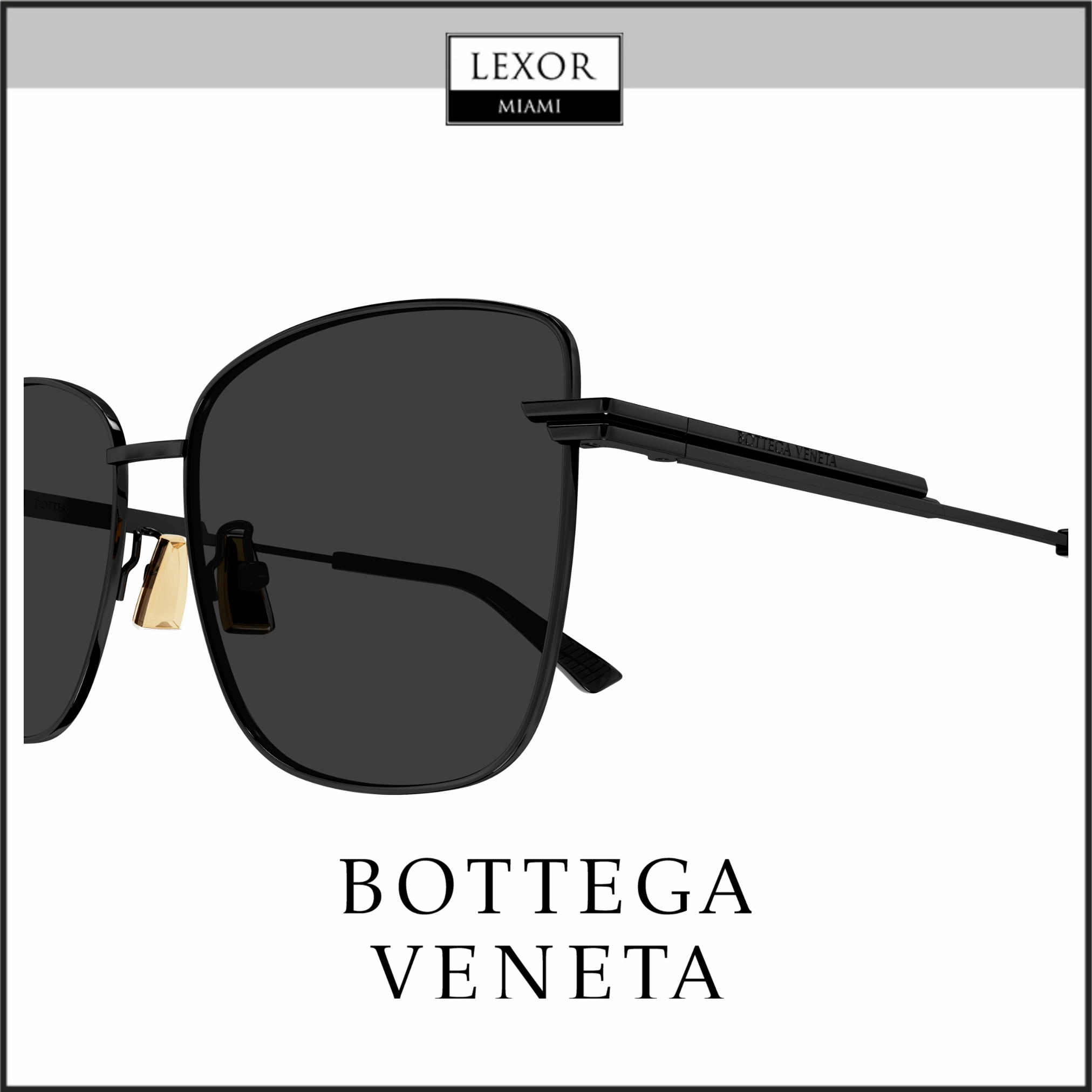 Bottega Veneta BV1237S-001 57 Sunglass WOMAN METAL