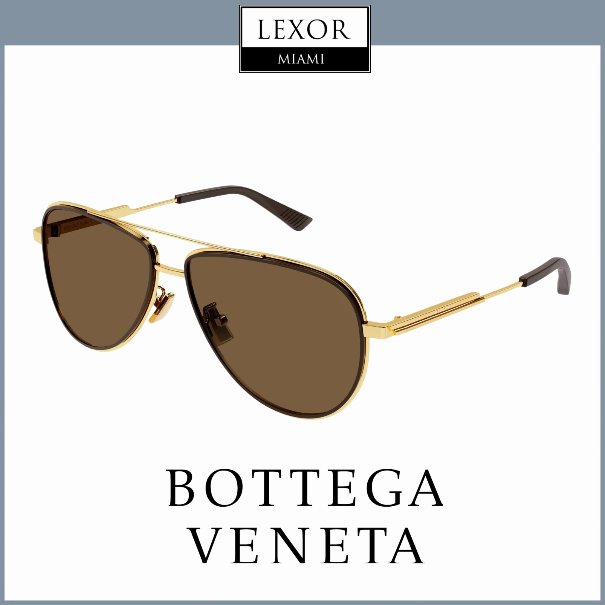 Bottega Veneta BV1240S-002 59 Sunglass MAN METAL