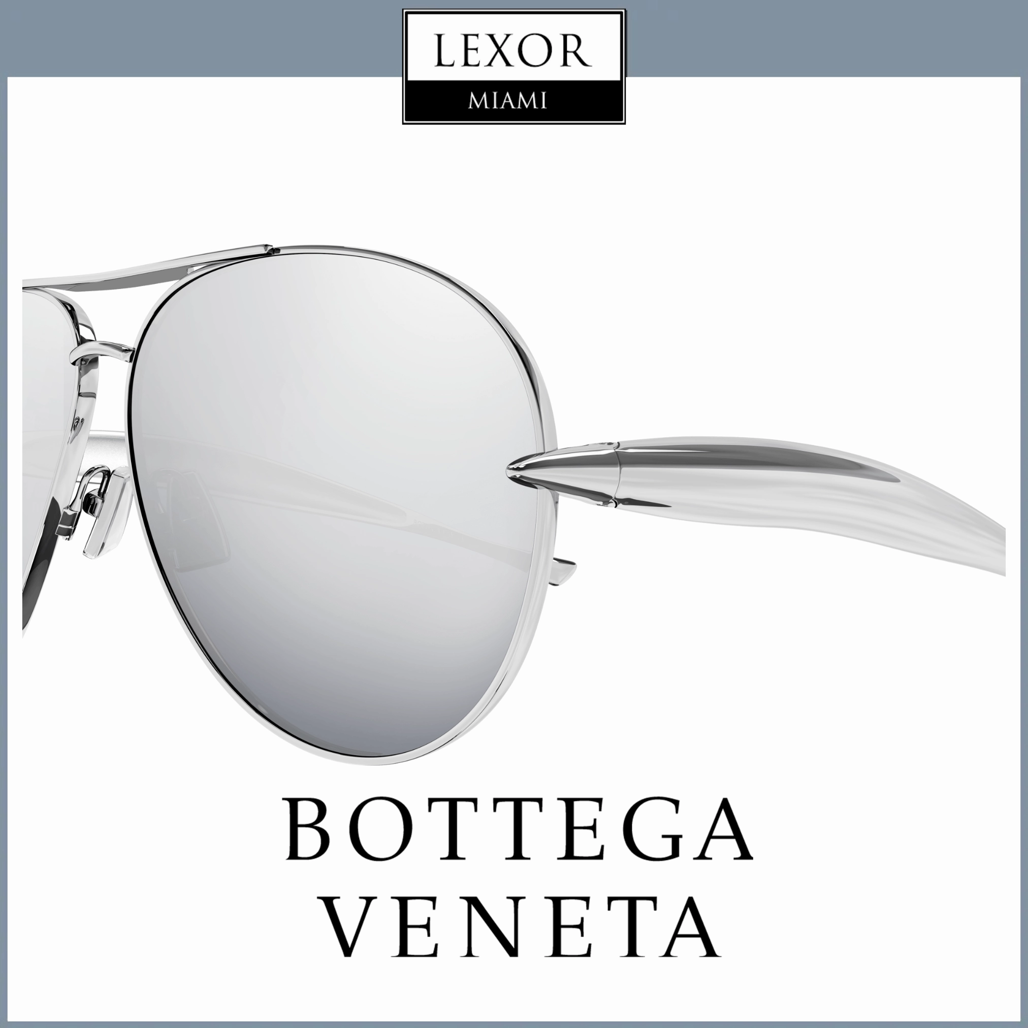 Bottega Veneta Sunglasses BV1305S-003 64 MAN METAL upc 889652491509