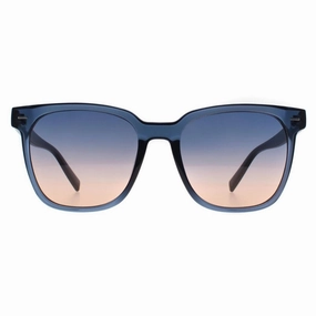 Calvin Klein Crystal Navy Frame Navy Peach Gradient Lensed Sunglasses