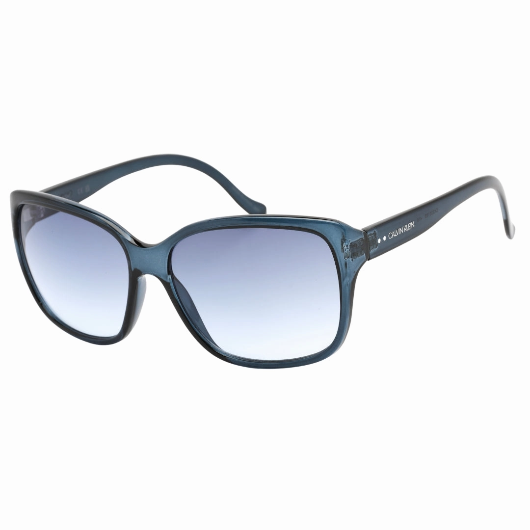 Calvin Klein Crystal Navy Framed Navy Gradient Lens Sunglasses