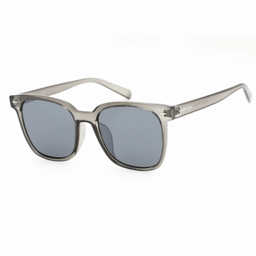 Calvin Klein Crystal Smoke Frame Gunmetal Mirror Lensed Sunglasses