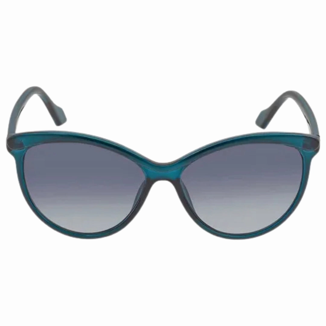 Calvin Klein Crystal Teal Framed Grey Gradient Lensed Sunglasses