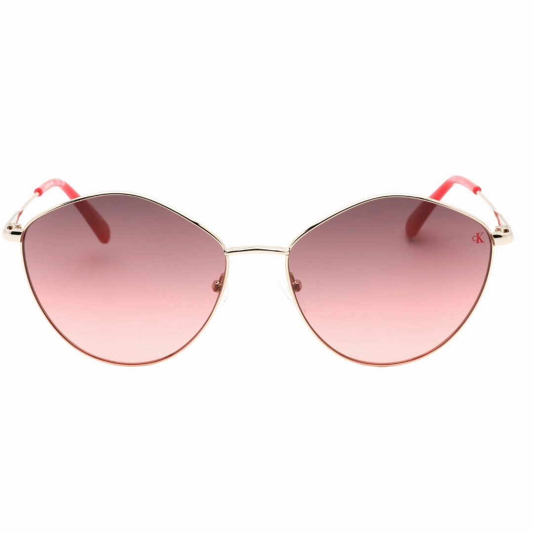 Calvin Klein Gold Framed Pink Gradient Sunglasses