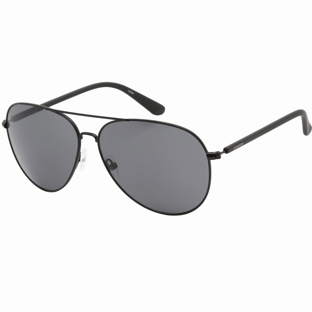 Calvin Klein Grey Lensed Matte Black Sunglasses