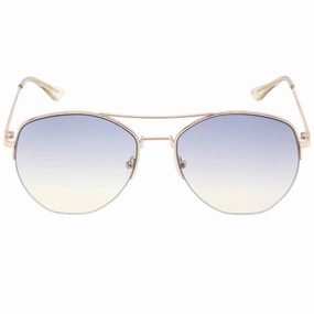 Calvin Klein Navy Gradient Lens Gold Sunglasses