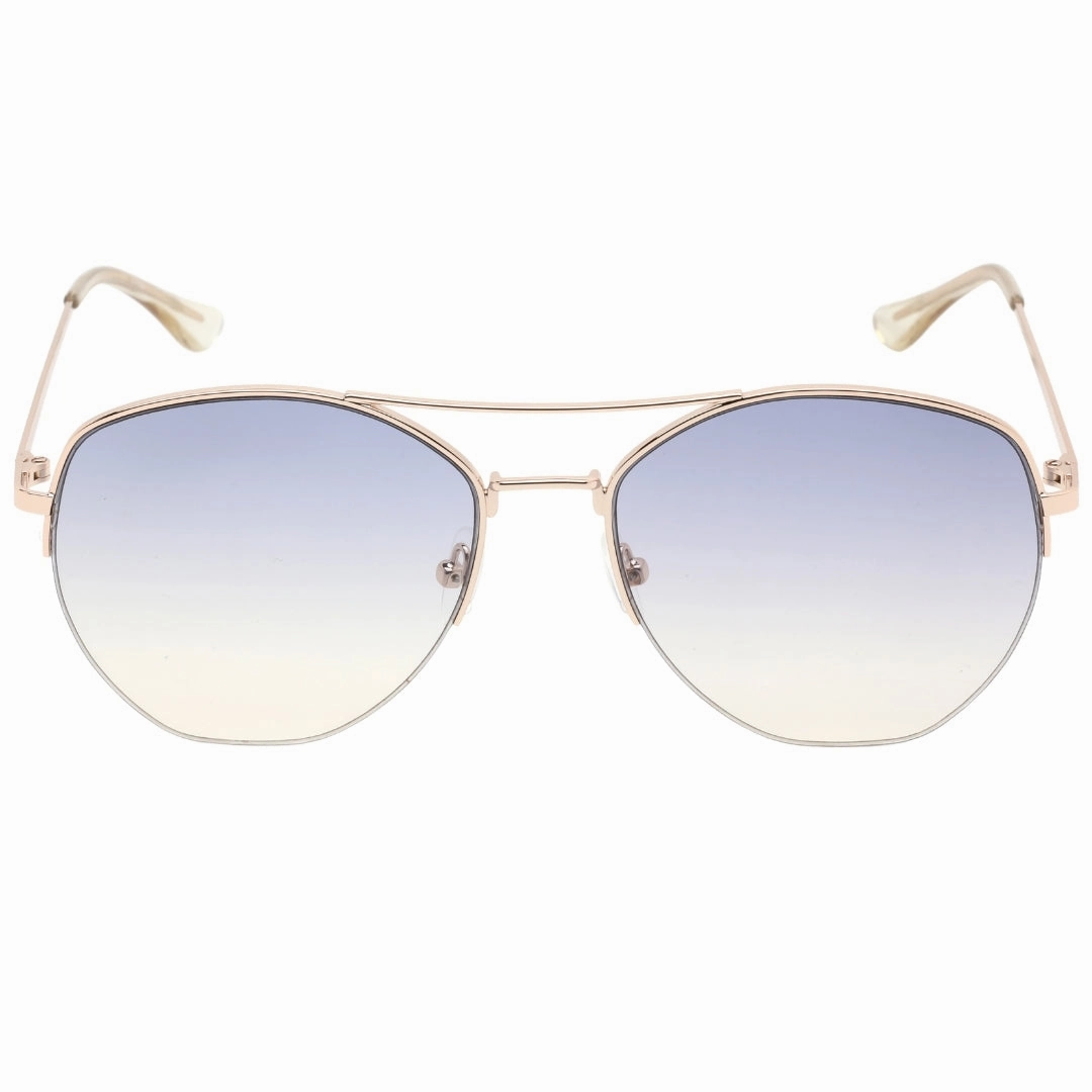 Calvin Klein Navy Gradient Lens Gold Sunglasses