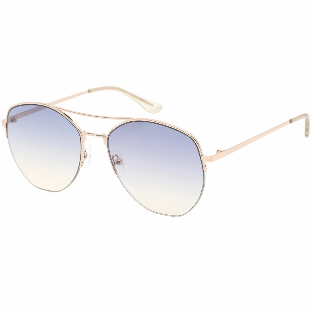 Calvin Klein Navy Gradient Lens Gold Sunglasses