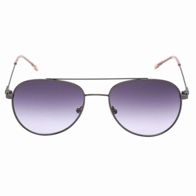 Calvin Klein Purple Gradient Lens Gunmetal Dark Silver Sunglasses