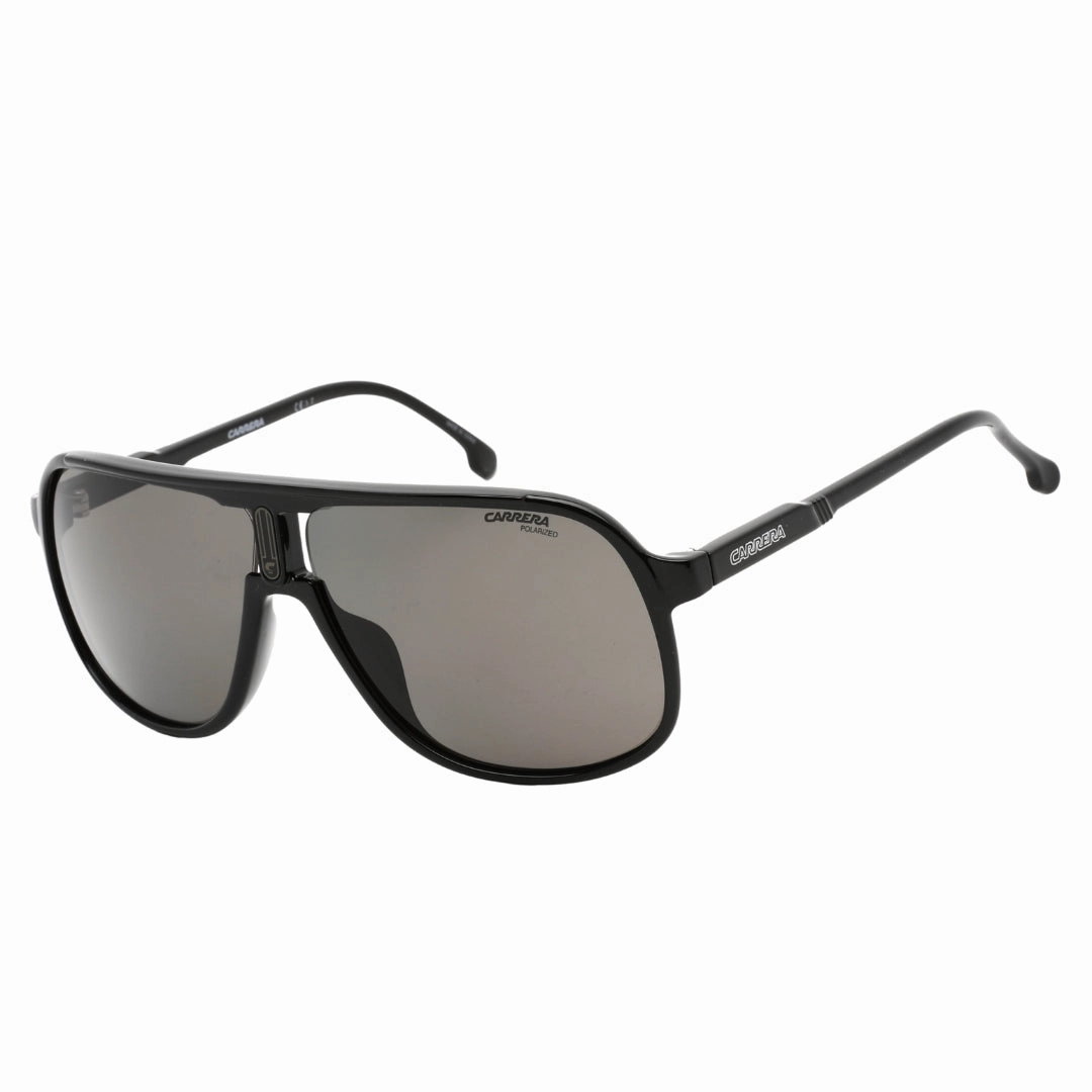 Carrera Black Pilot Frame Grey Polarized Lens Sunglasses