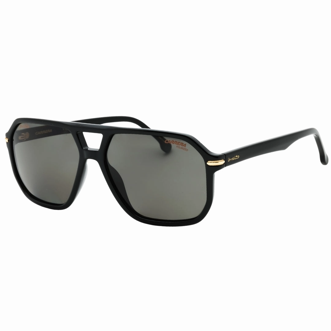Carrera Grey Lens Gold Detail Black Sunglasses
