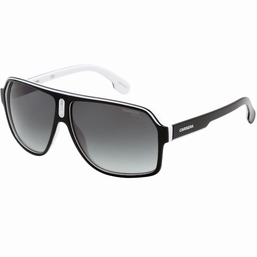 Carrera Grey Lens White Inner Legs Black Sunglasses