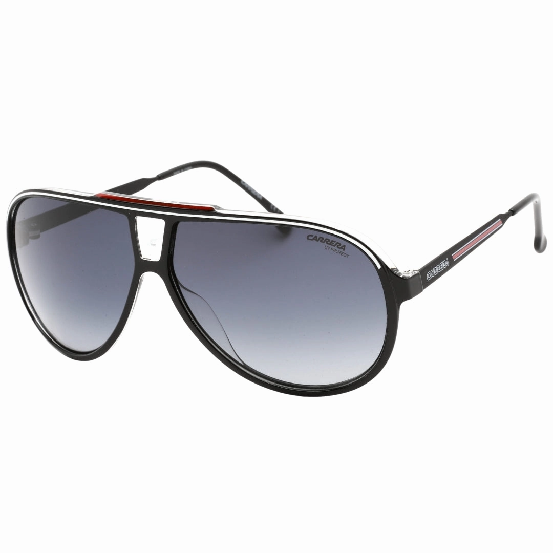 Carrera Grey Shaded Lens Red Detail Black Sunglasses