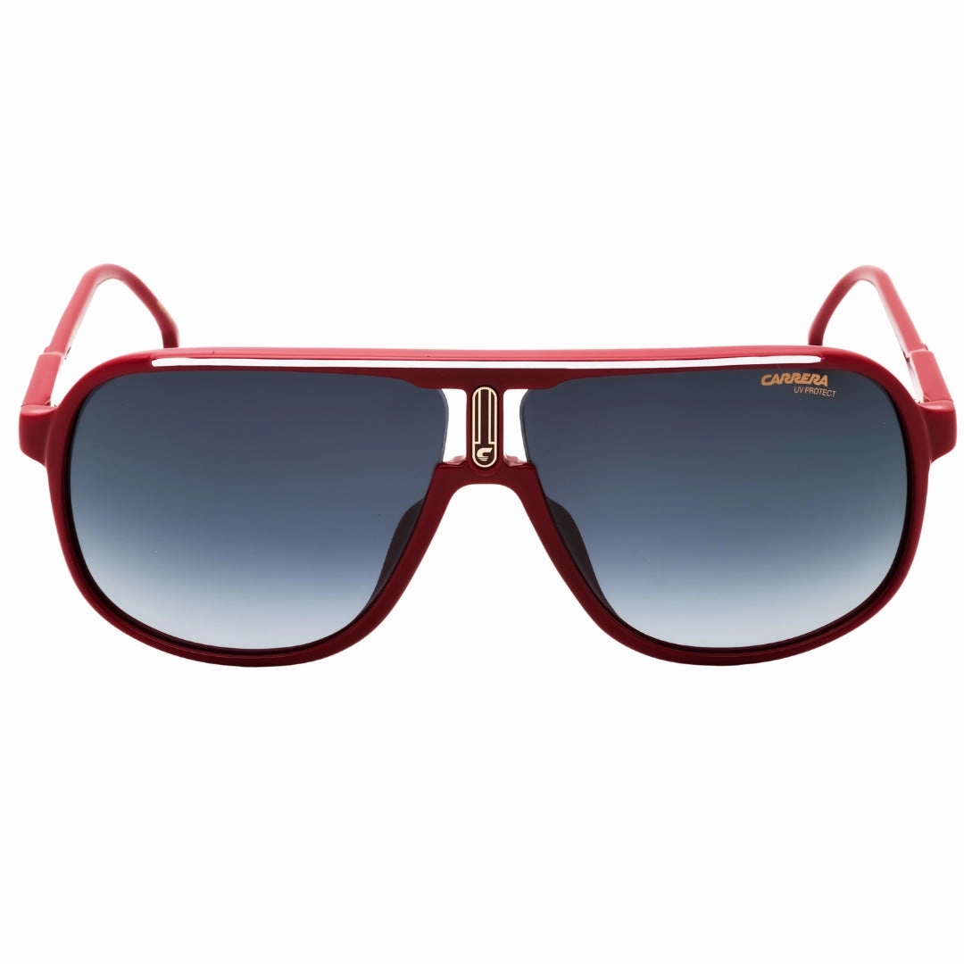 Carrera Red Framed Dark Grey Shaded Lens Sunglasses