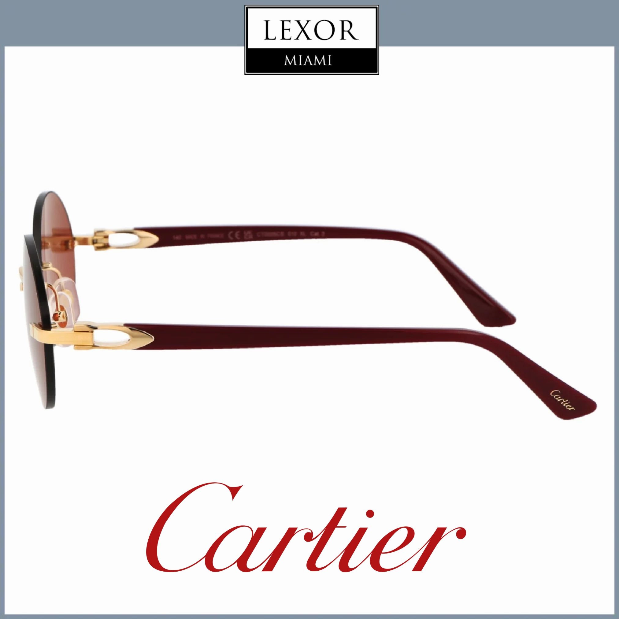 Cartier CT0005CS 010 Men Sunglasses