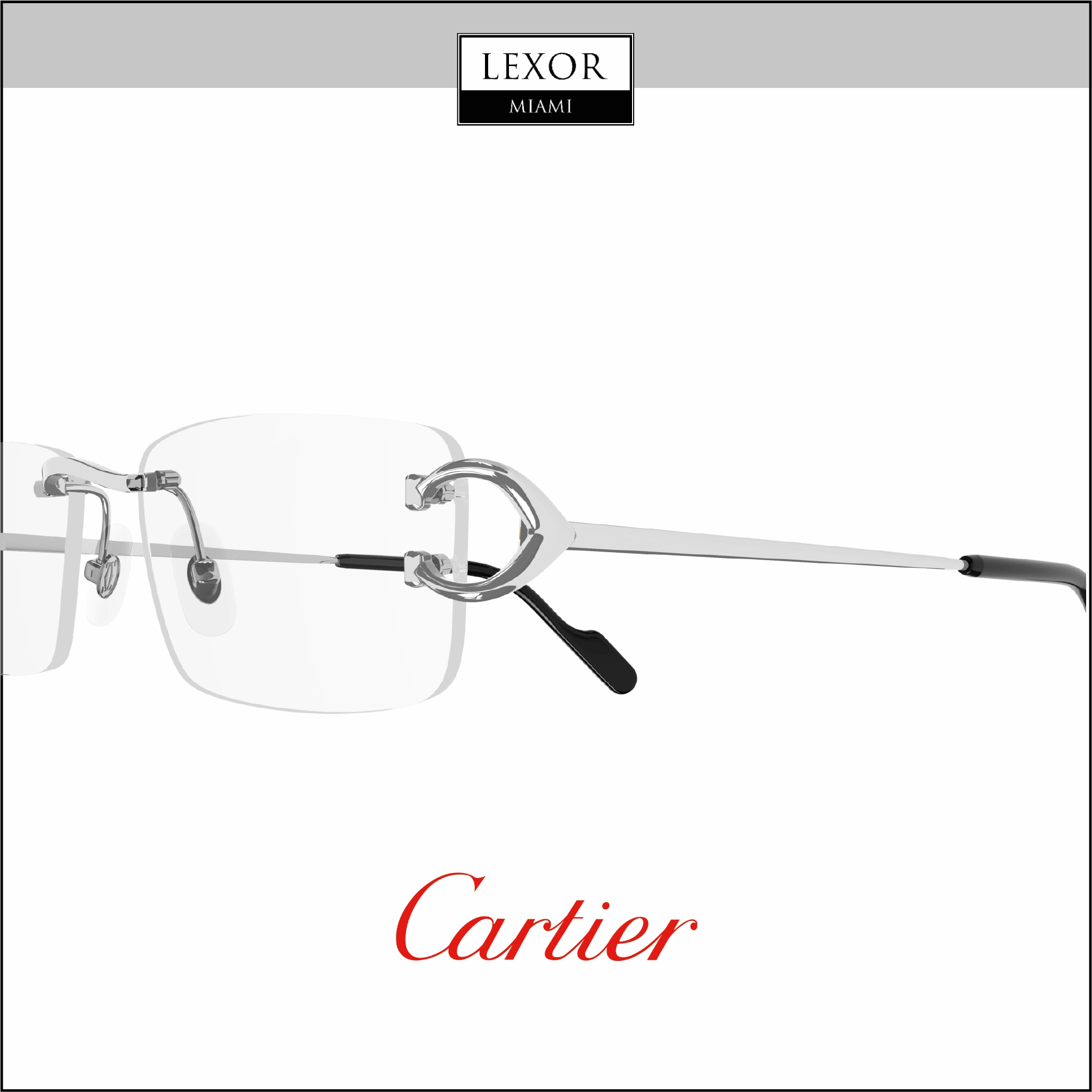 Cartier CT0344O 002 53 Men Optical Frame