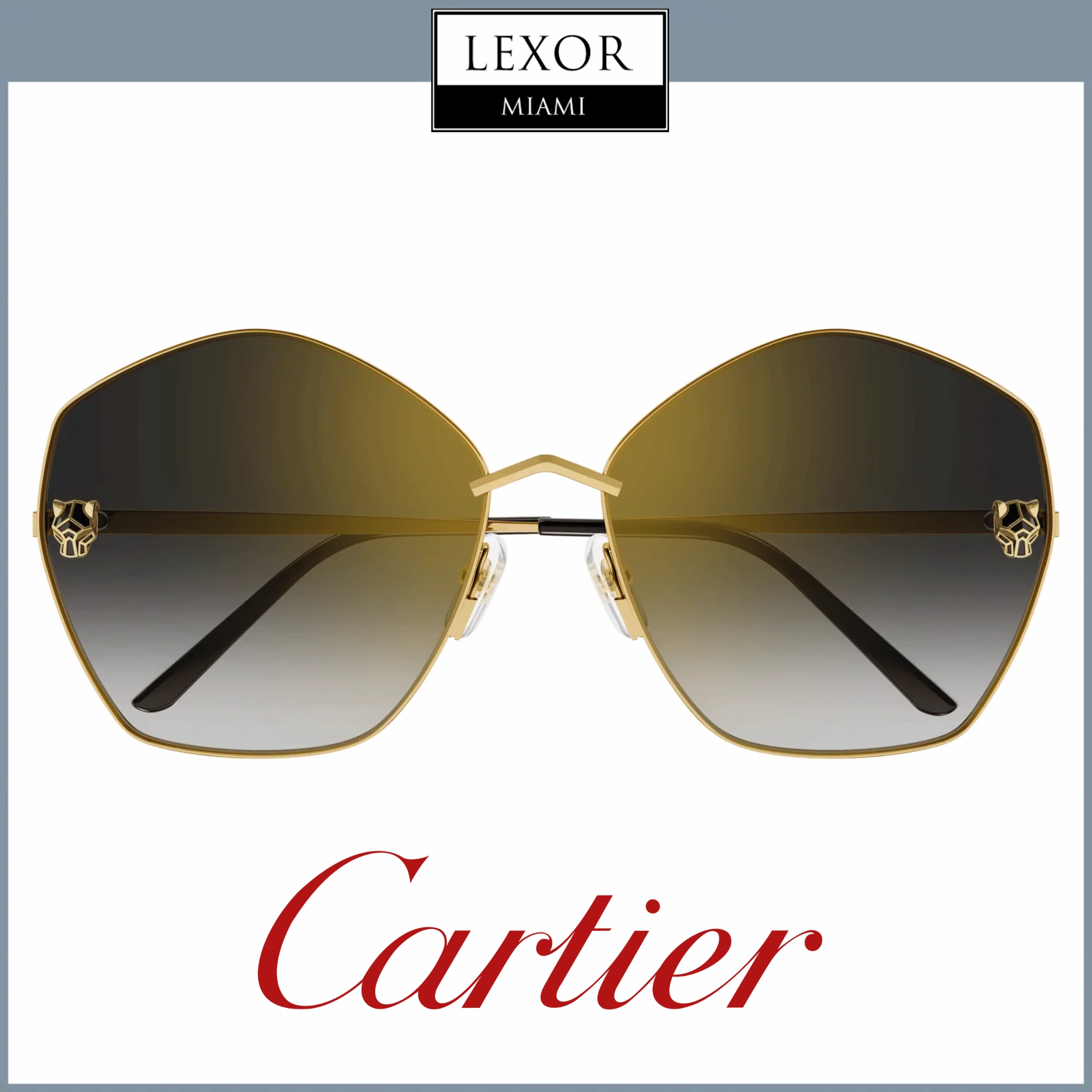 Cartier CT0356S-001 63 Unisex Sunglasses