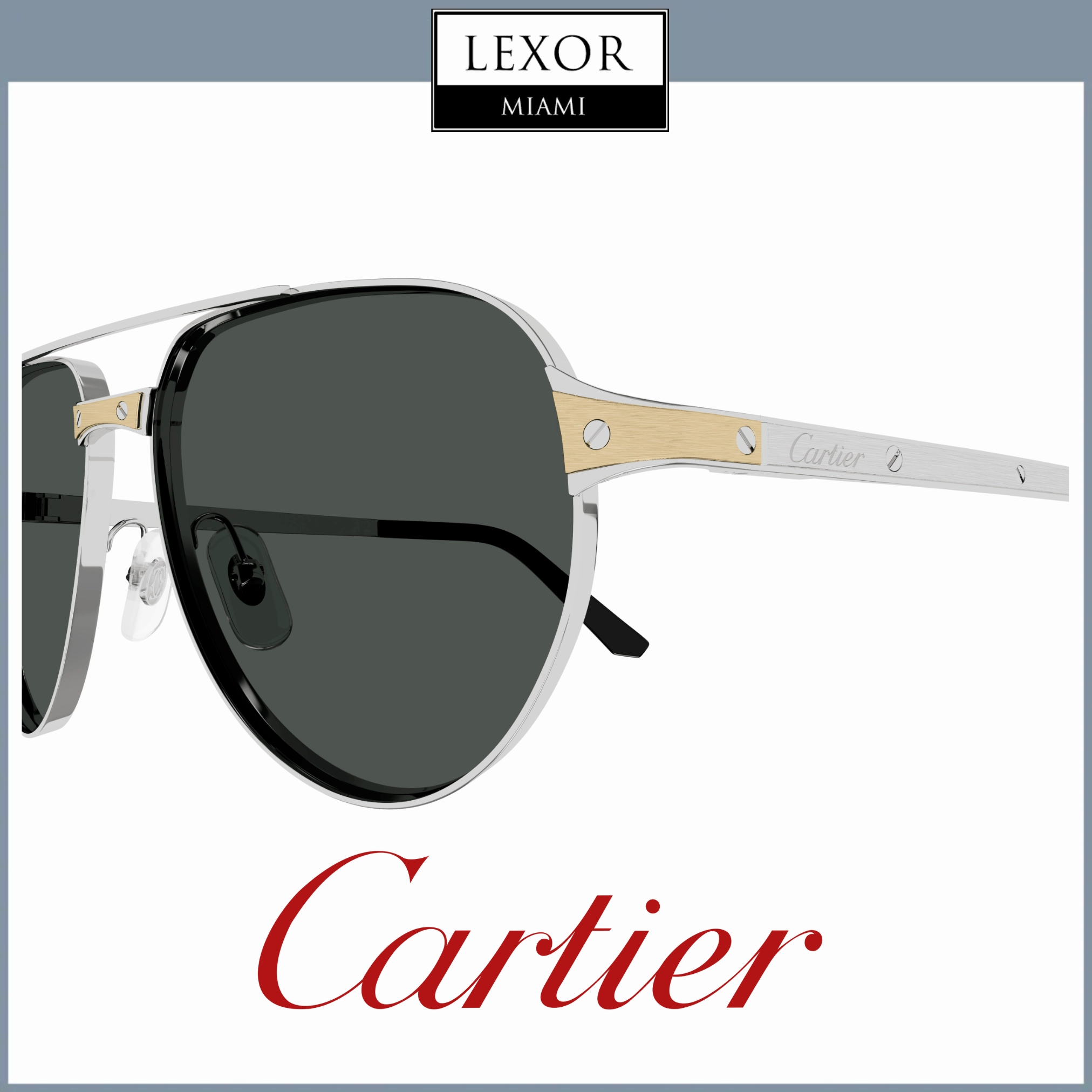 Cartier CT0425S-001 59 Sunglass MAN METAL