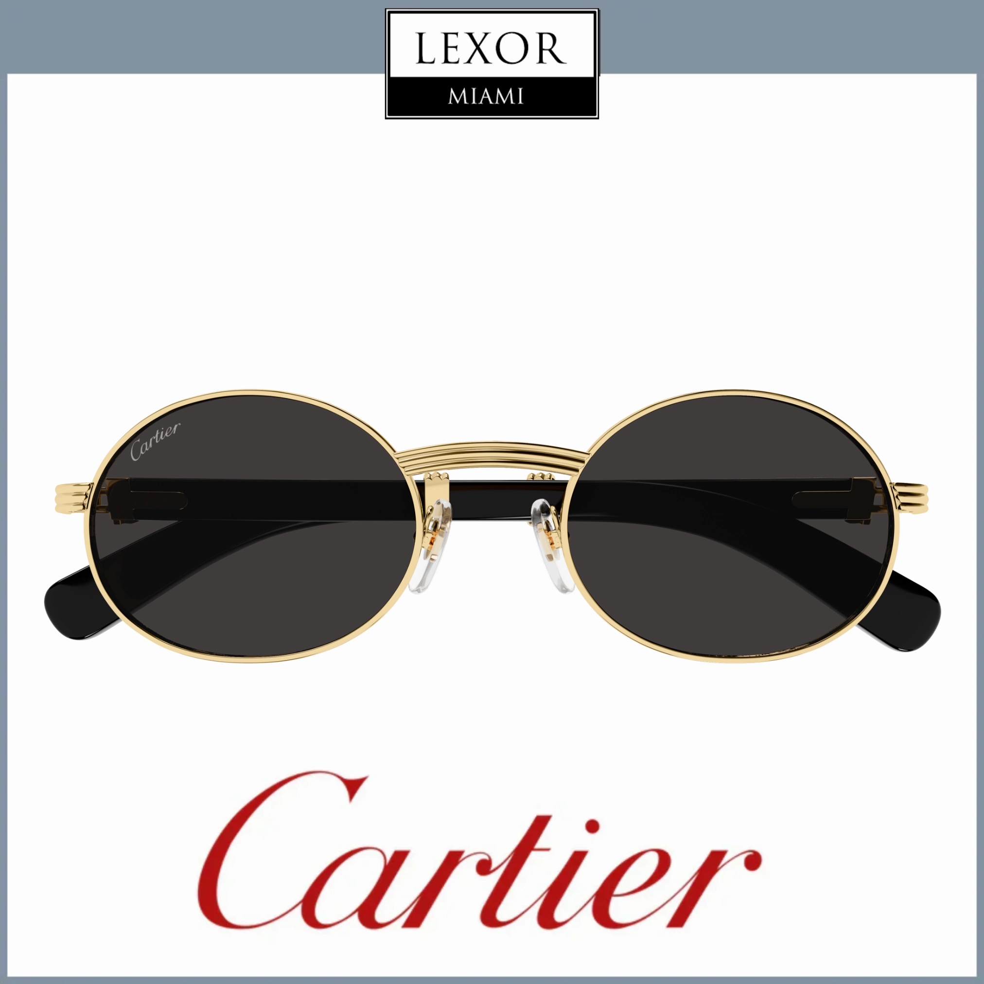 Cartier HORN Sunglasses CT0464S-005 55 Men upc 843023175788