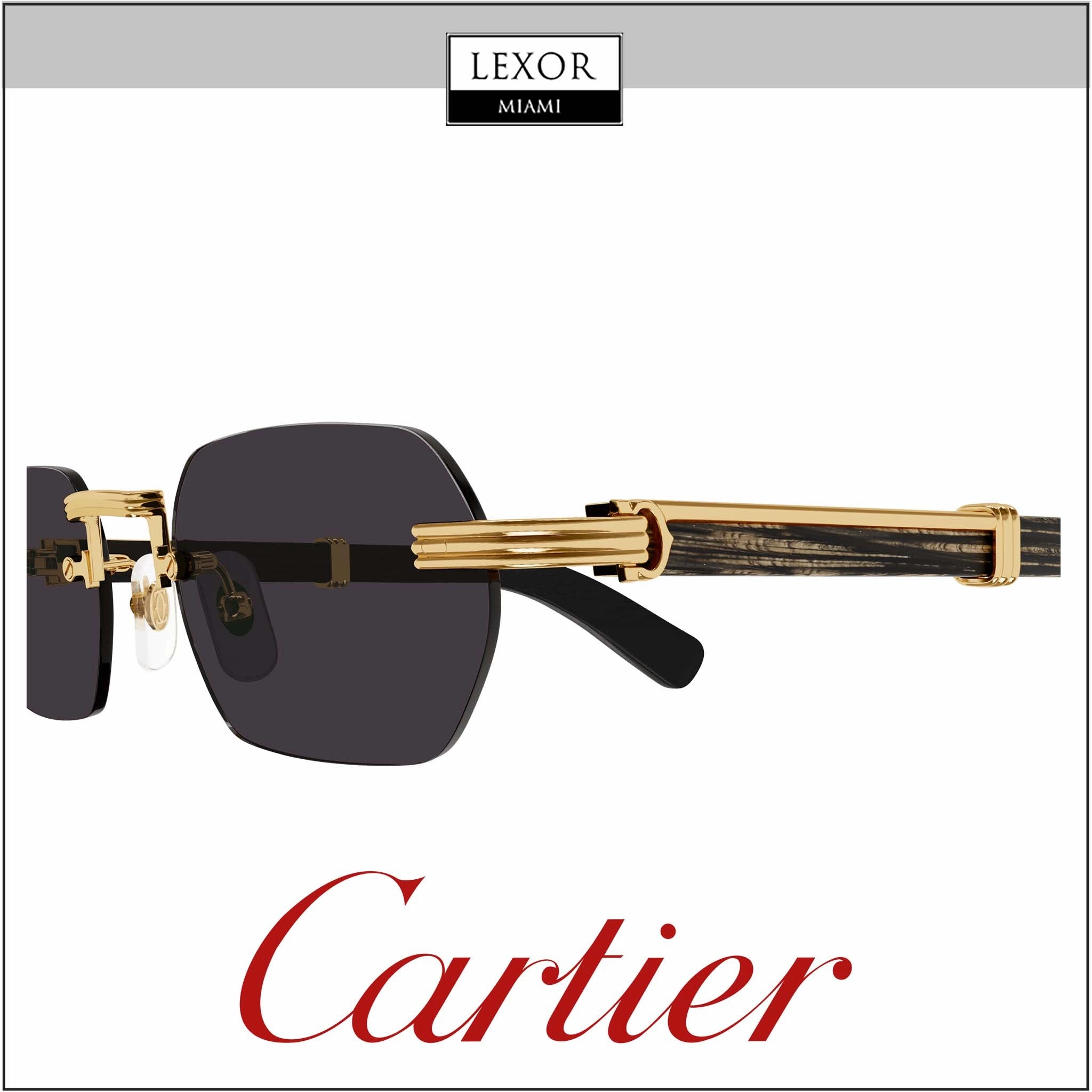 Cartier Sunglasses CT0362S-001 54 Unisex Women Men UPC 843023159139