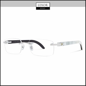 Cartier White Buffalo Horn CT0046O 002 53 Optical Frame Unisex