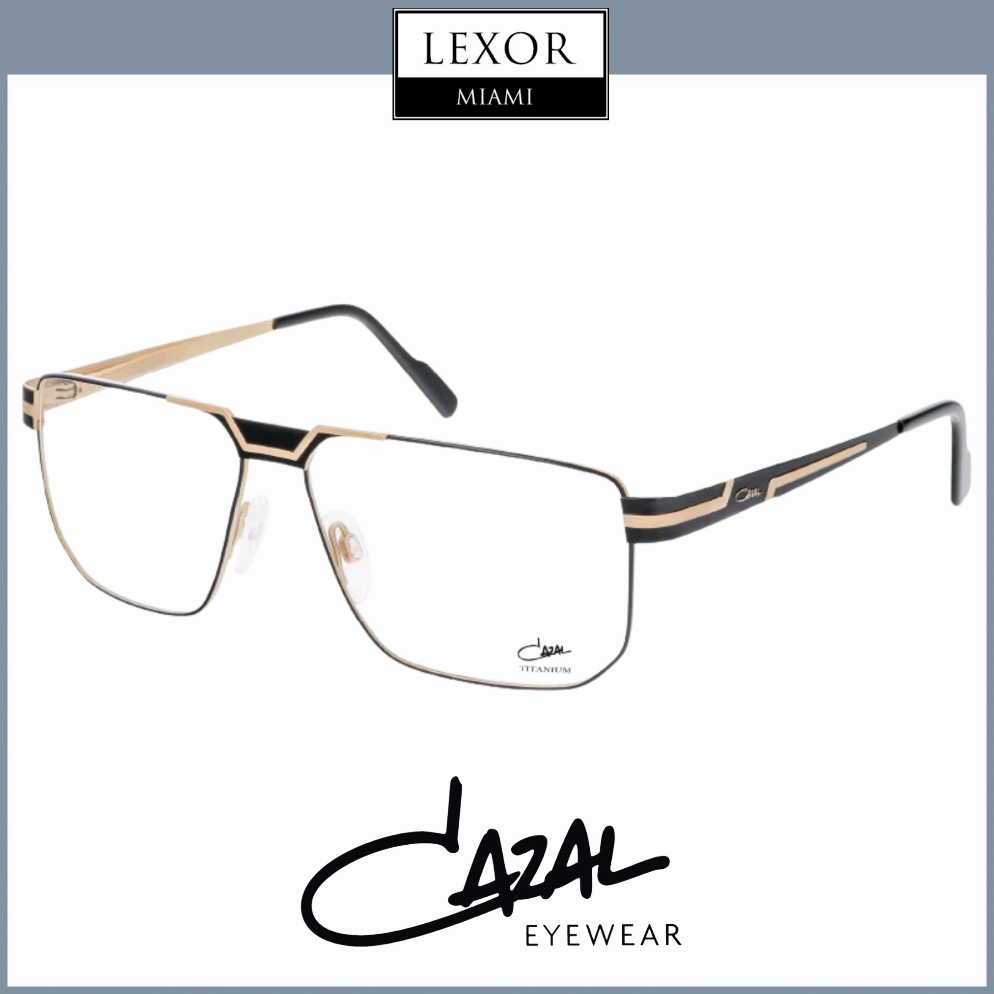 CAZAL 7091 C 001 59/14/140 BLK/GLD Unisex Sunglasses