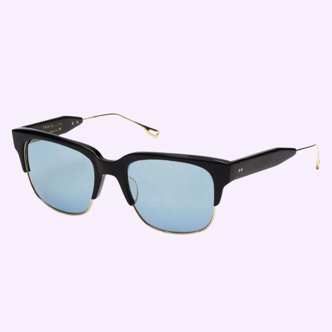 Dita 19014-A-BLK-GLD-55 Unisex Sunglasses