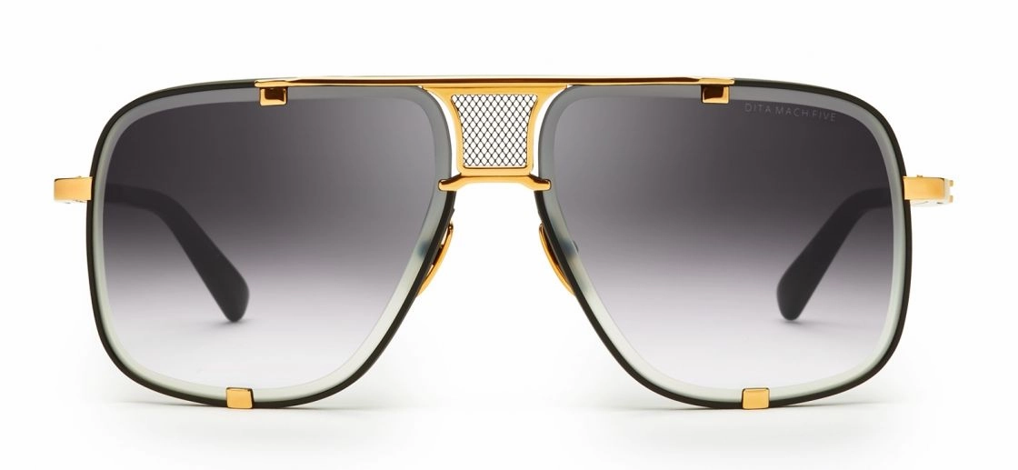 Dita DRX-2087-A-BLK-GLD-64-Z Mach Five Unisex Sunglasses