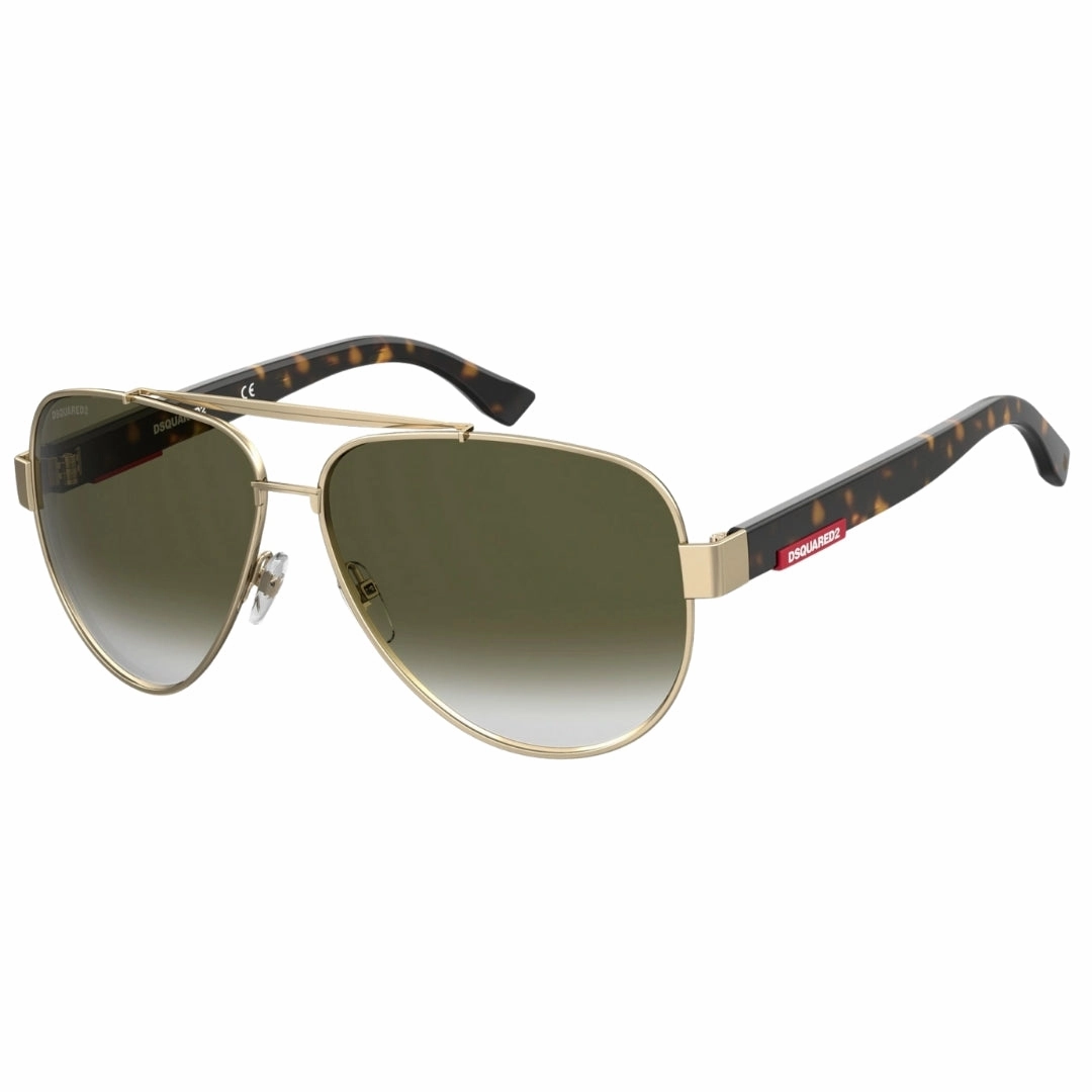 Dsquared2 Branded Tab Logo Grey Lens Havana Brown Sunglasses