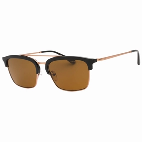 Emporio Armani Shiny Brown Frame Dark Brown Lensed Sunglasses