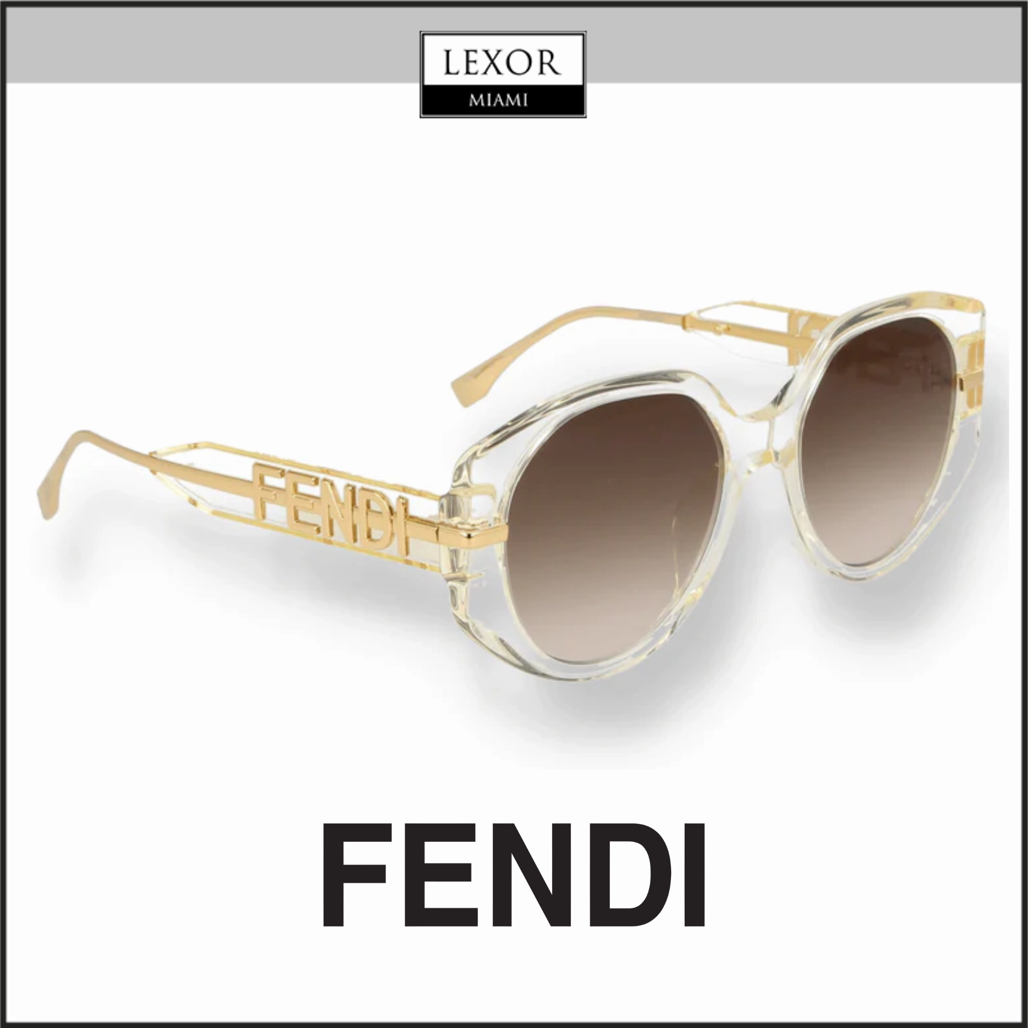 Fendi FE40083U 5439F ACETATE SUNGLASSES