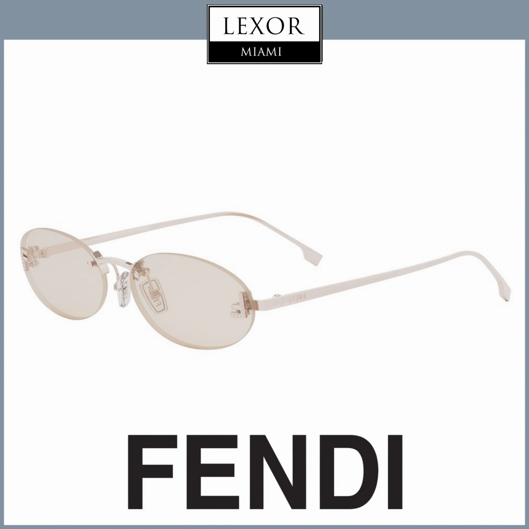 Fendi Sunglasses FE4075US 5428Y Woman Metal upc 192337178559