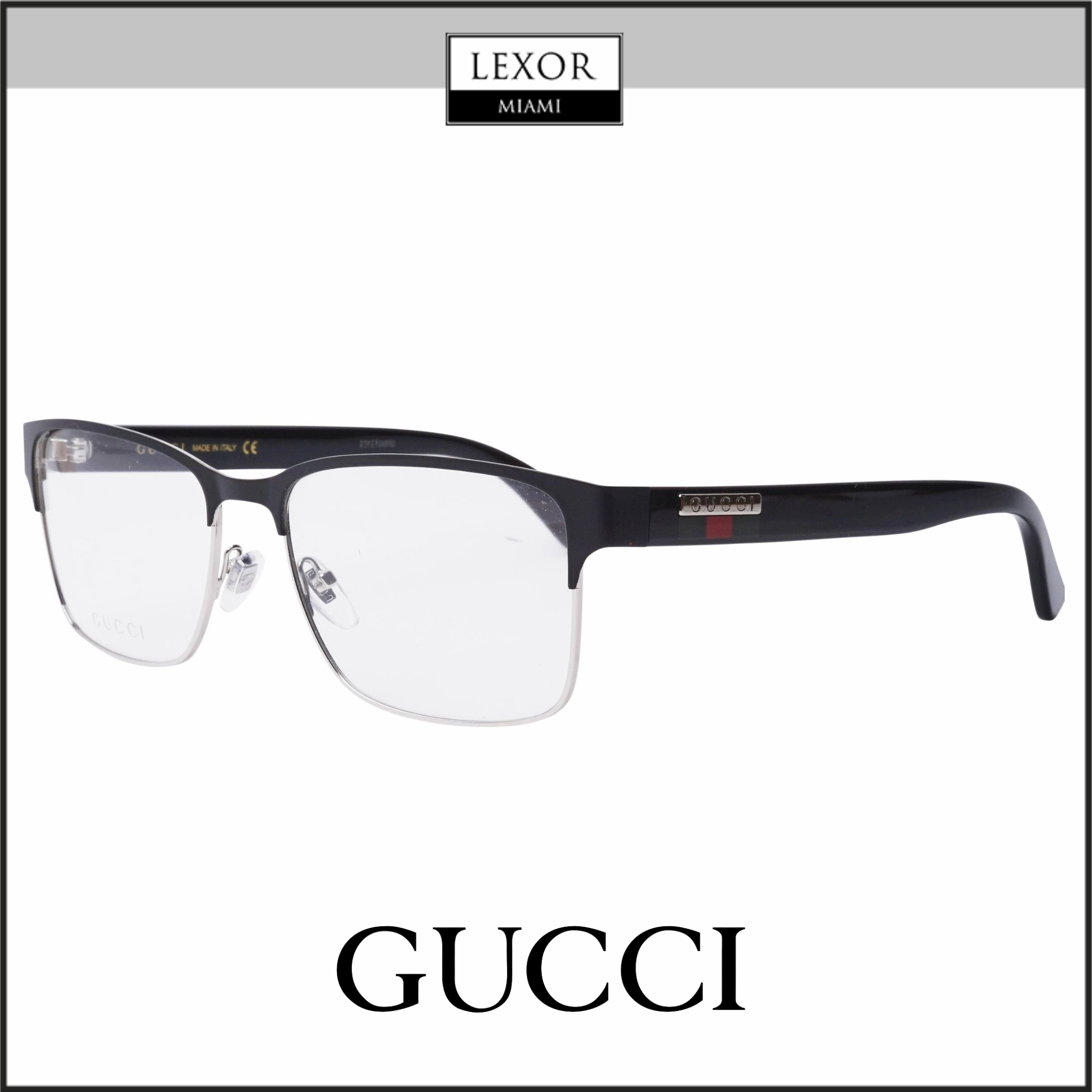 Gucci GG0750O-005 60 Optical Frame MAN METAL