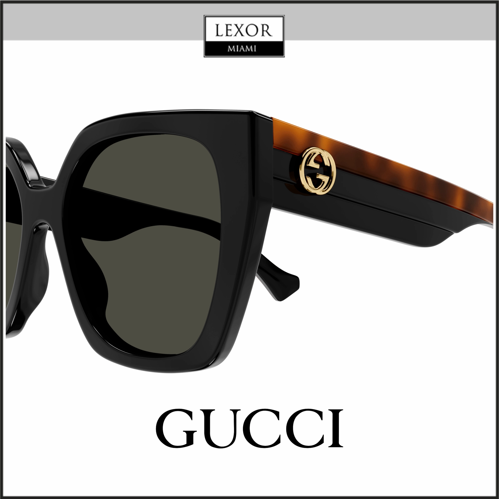 Gucci GG1300S-001 55 Sunglass WOMAN RECYCLED A
