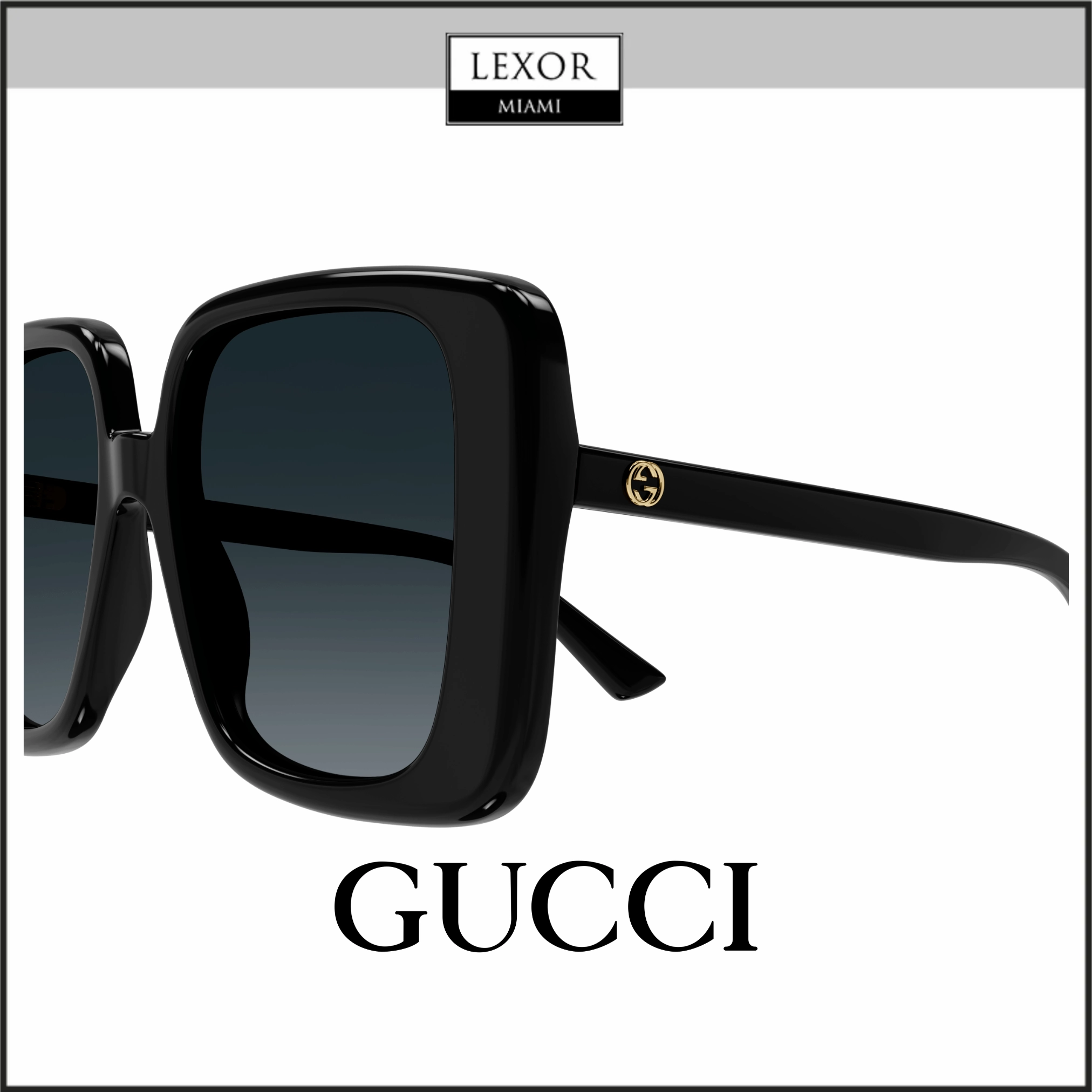 Gucci GG1314S-001 55 Sunglass WOMAN RECYCLED