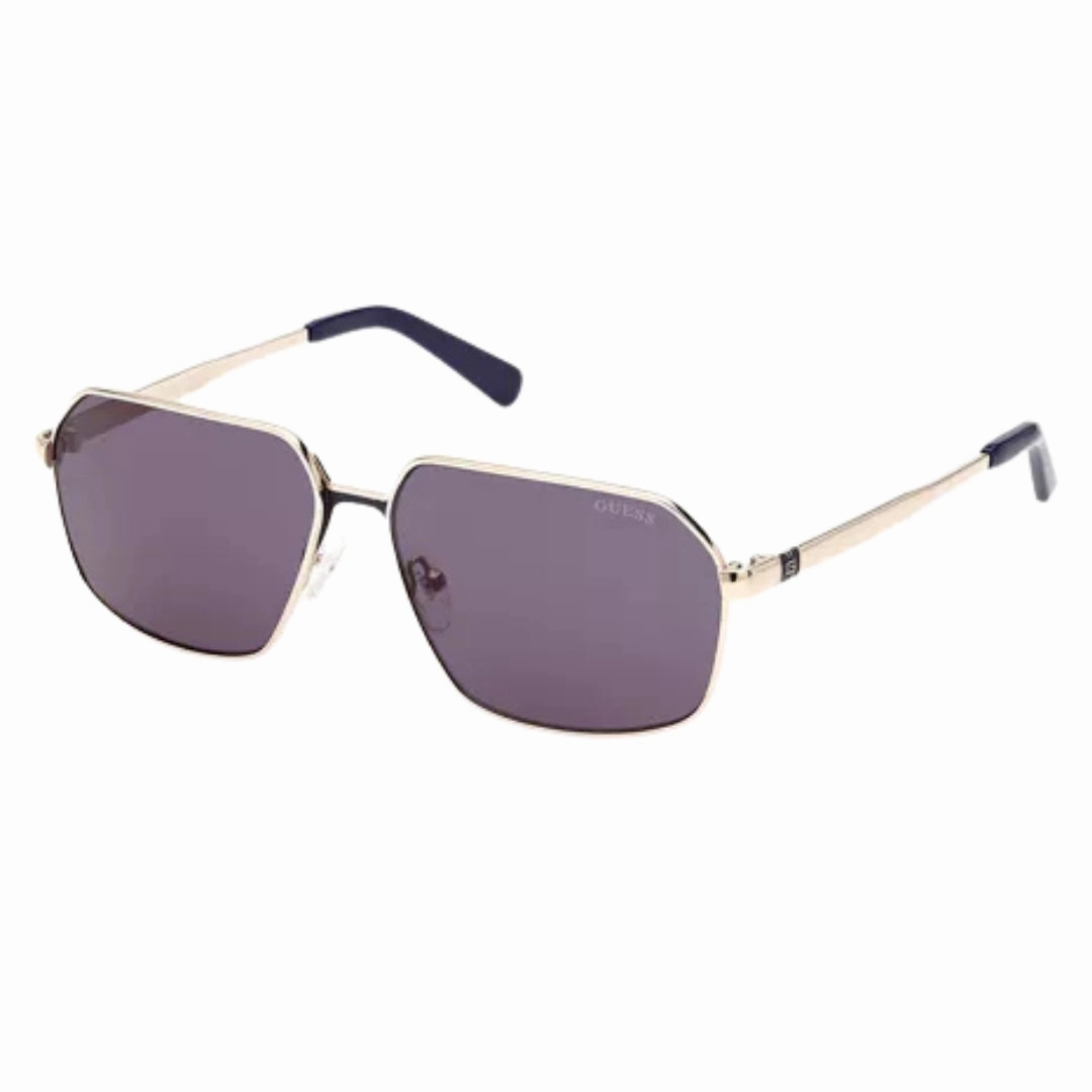 Guess Blue Lens Gold Sunglasses