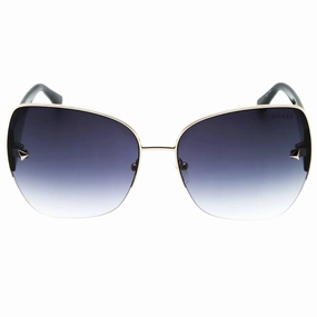 Guess Gold Detail Black Frame Smoke Gradient Lens Sunglasses